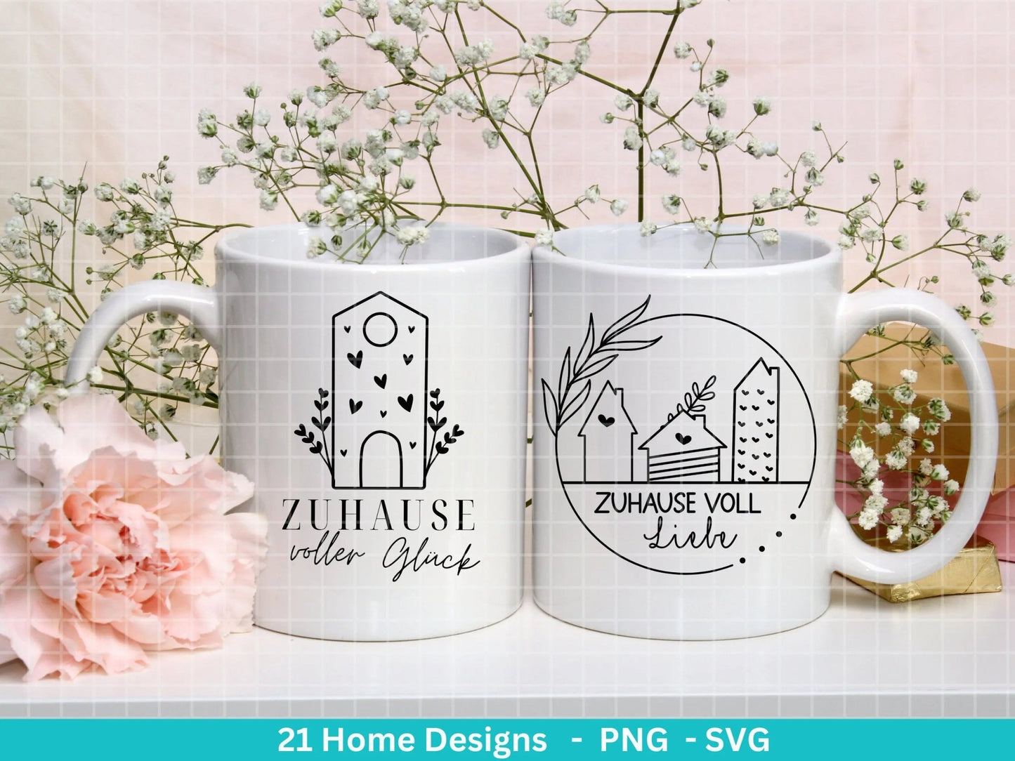 Plotterdatei Home svg - Zuhause Schriftzug Sprüche svg - Clipart Plotterdatei Deutsch - Cricut Silhouette Studio Plotterdatei - digital