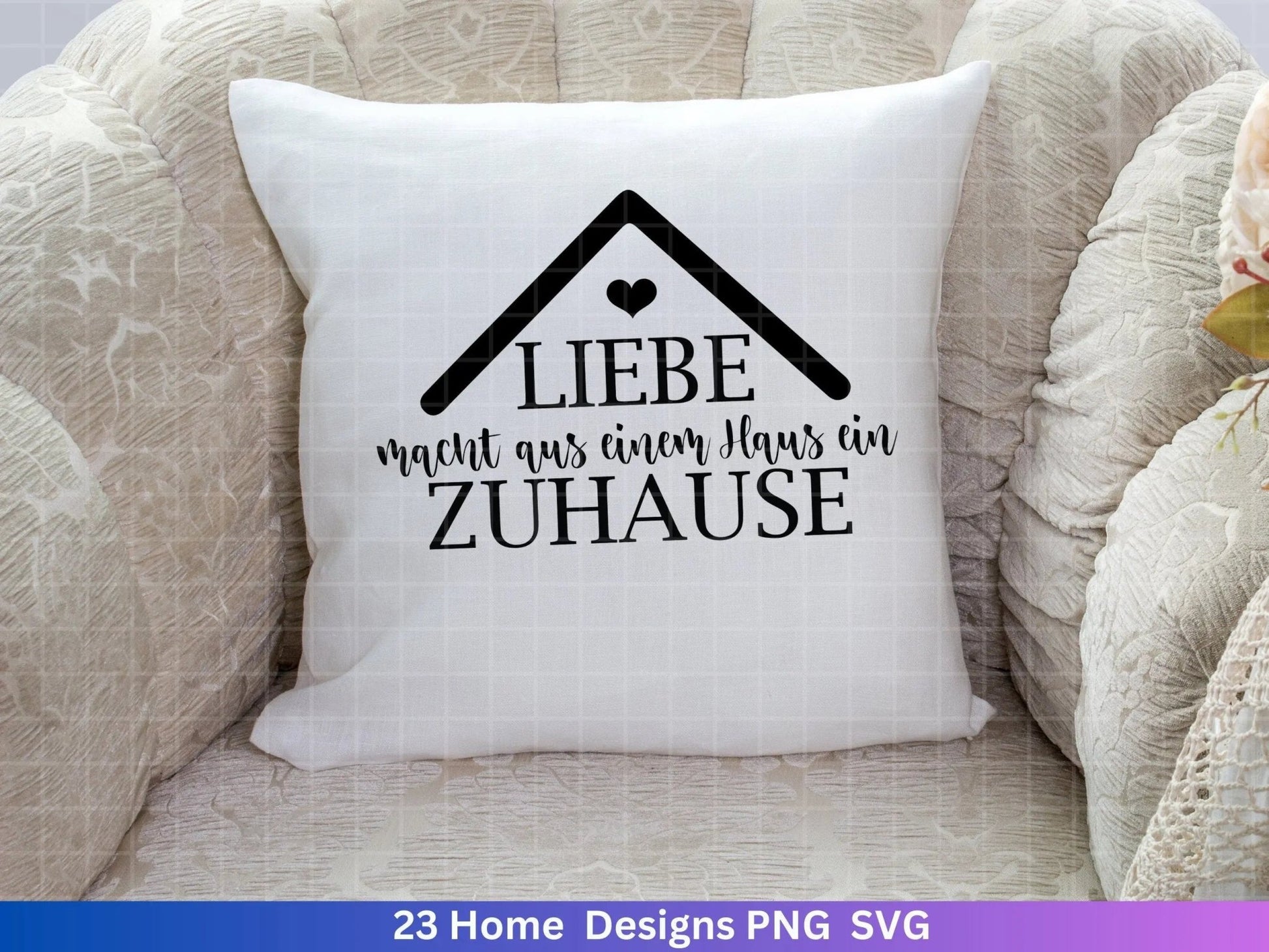 Plotterdatei Home svg - Zuhause Schriftzug Sprüche svg - Clipart Plotterdatei Deutsch - Cricut Silhouette Studio Plotterdatei - digital