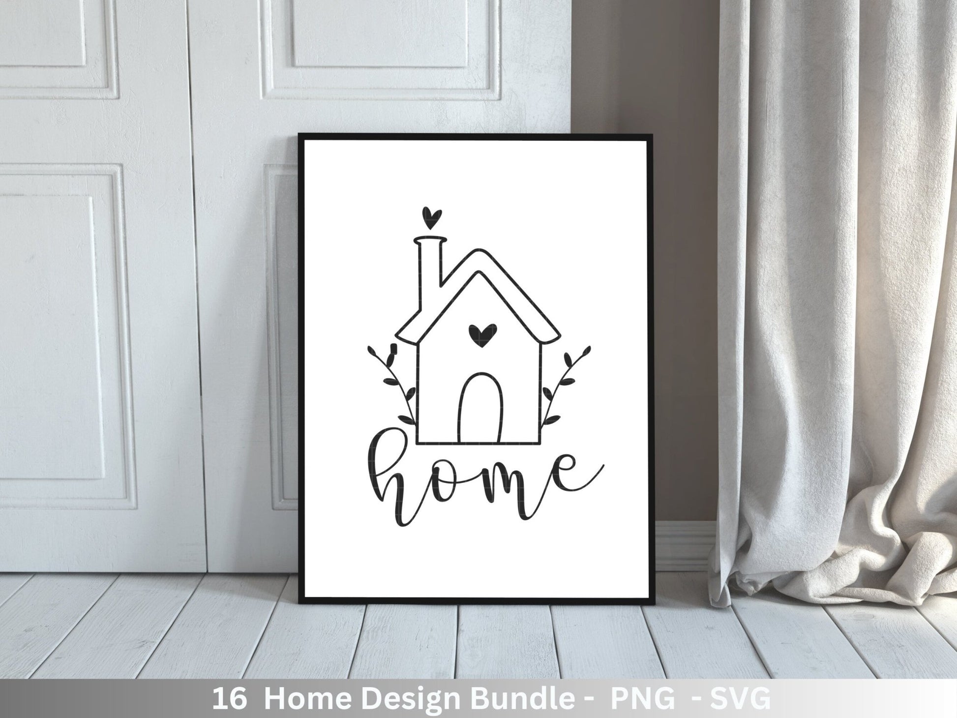 Plotterdatei Home svg - Zuhause Schriftzug Sprüche svg - Clipart Plotterdatei Deutsch - Cricut Silhouette Studio Plotterdatei - digital - EmidaDesign