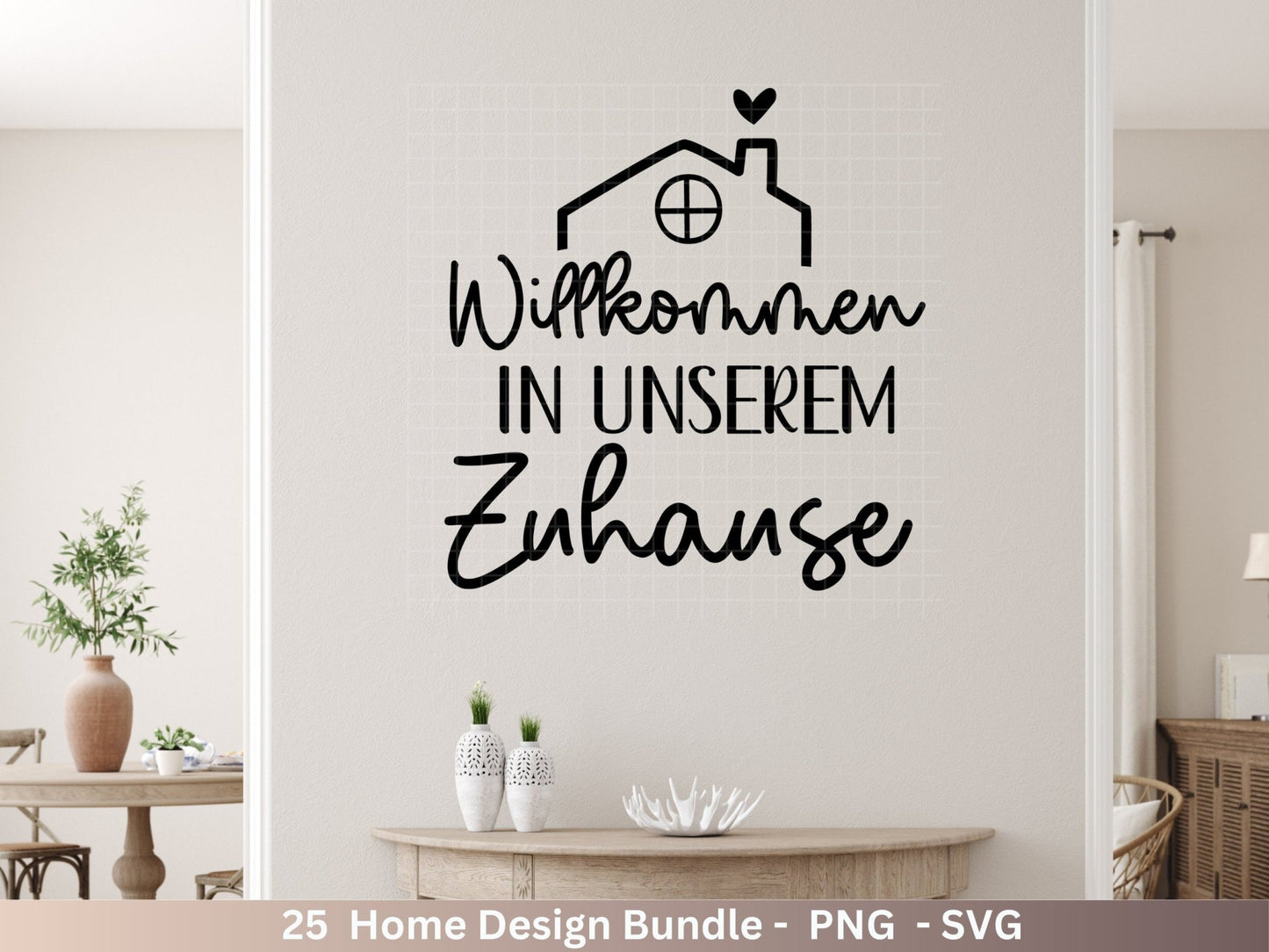 Plotterdatei Home svg - Zuhause Schriftzug Sprüche svg - Clipart Plotterdatei Deutsch - Cricut Silhouette Studio Plotterdatei - digital - EmidaDesign