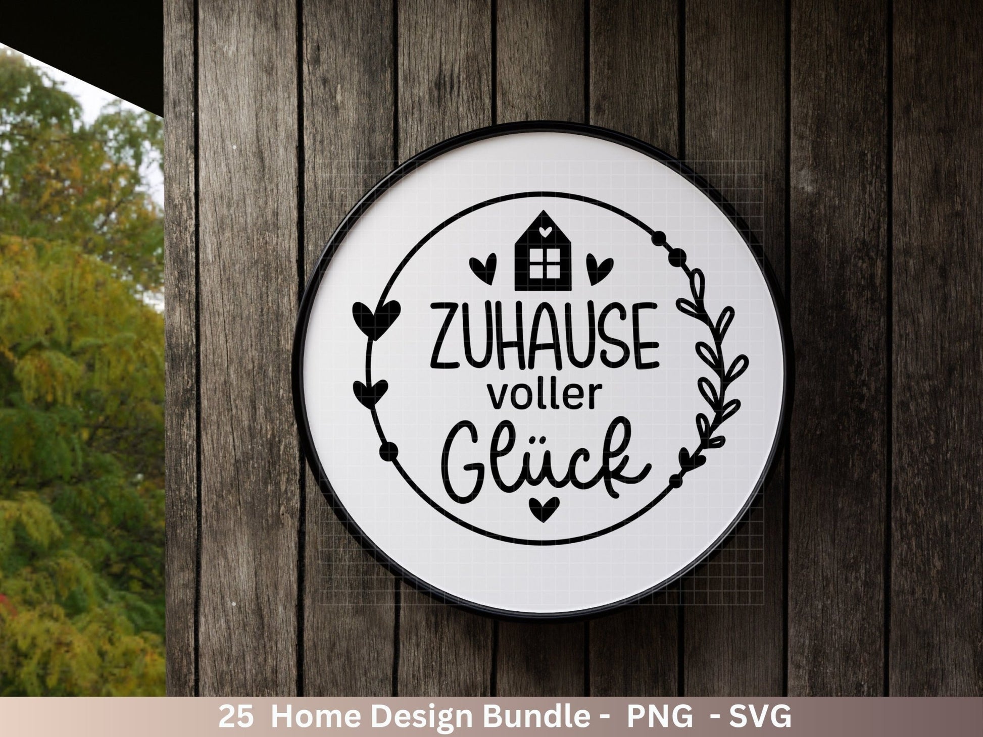 Plotterdatei Home svg - Zuhause Schriftzug Sprüche svg - Clipart Plotterdatei Deutsch - Cricut Silhouette Studio Plotterdatei - digital - EmidaDesign