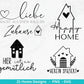 Plotterdatei Home svg - Zuhause Schriftzug Sprüche svg - Clipart Plotterdatei Deutsch - Cricut Silhouette Studio Plotterdatei - digital