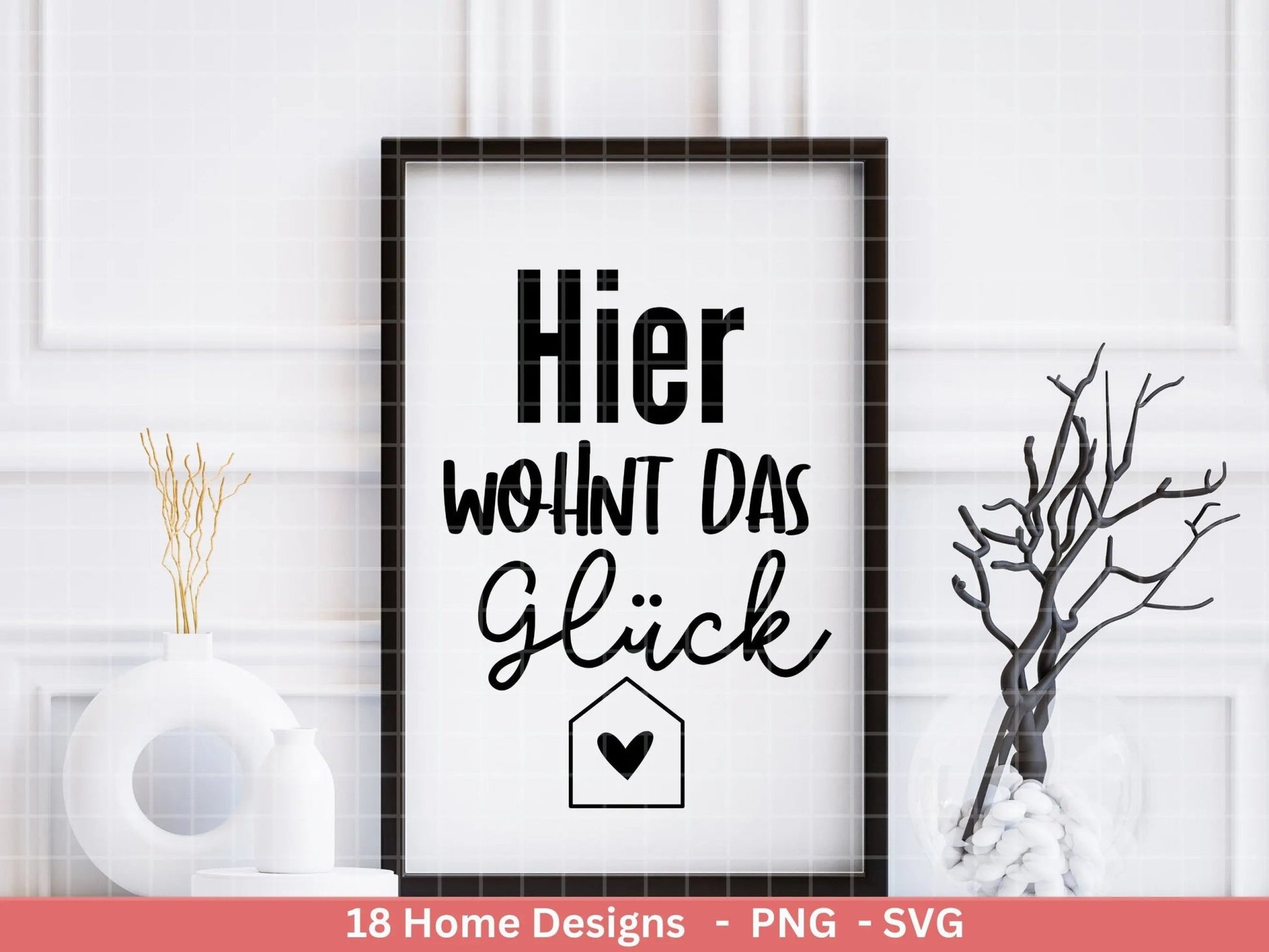 Plotterdatei Home svg - Zuhause Schriftzug Sprüche svg - Clipart Plotterdatei Deutsch - Cricut Silhouette Studio Plotterdatei - digital