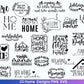 Plotterdatei Home svg - Zuhause Schriftzug Sprüche svg - Clipart Plotterdatei Deutsch - Cricut Silhouette Studio Plotterdatei - digital