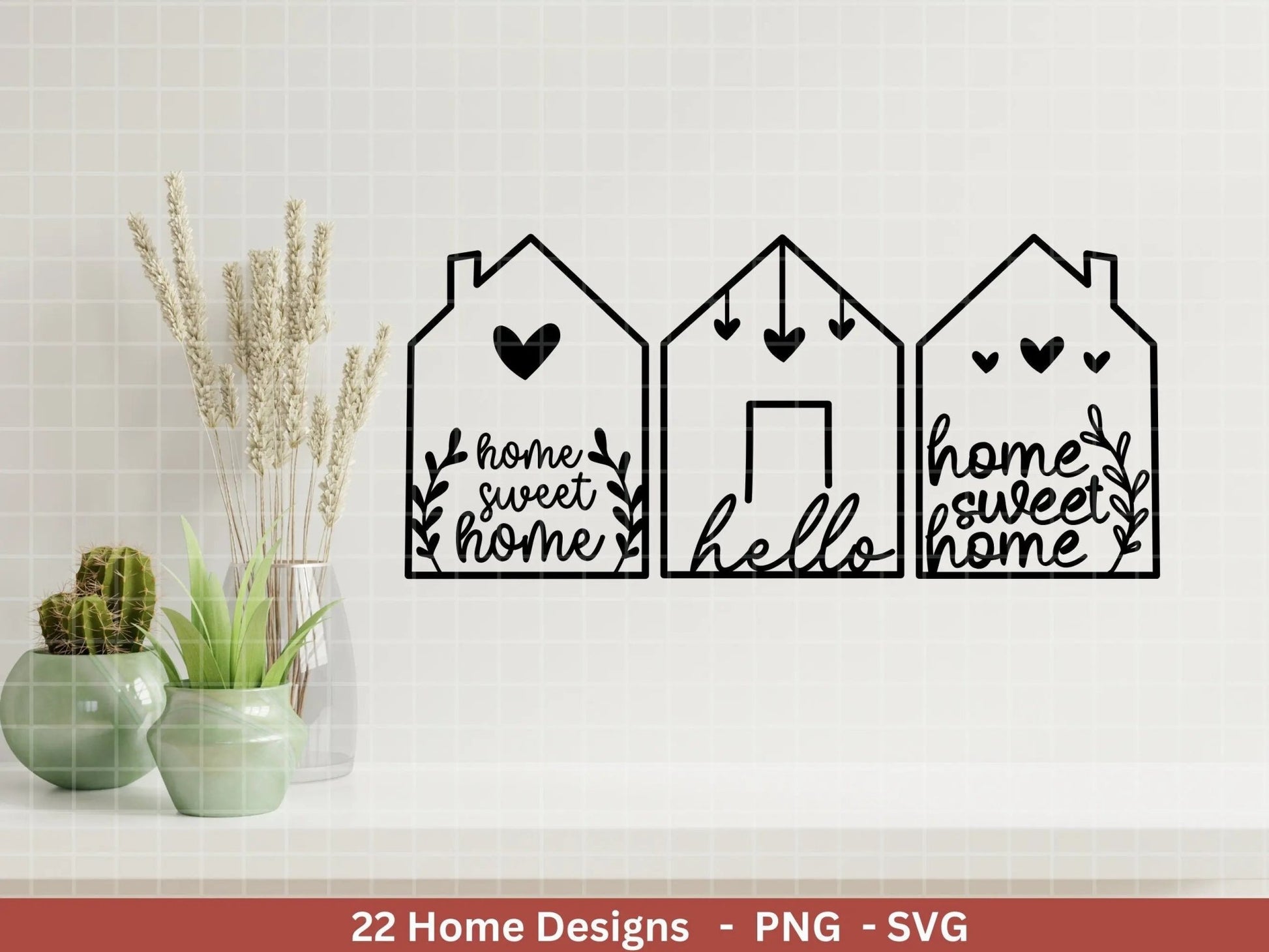 Plotterdatei Home svg - Zuhause Schriftzug Sprüche svg - Clipart Plotterdatei Deutsch - Cricut Silhouette Studio Plotterdatei - digital