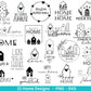 Plotterdatei Home svg - Zuhause Schriftzug Sprüche svg - Clipart Plotterdatei Deutsch - Cricut Silhouette Studio Plotterdatei - digital - EmidaDesign