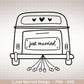 Plotterdatei just married Svg Png - Hochzeitsauto svg - Bulli - Heirat - Geschenk Ehe - Flitterwochen - Liebe Cricut Silhouette Studio svg - EmidaDesign