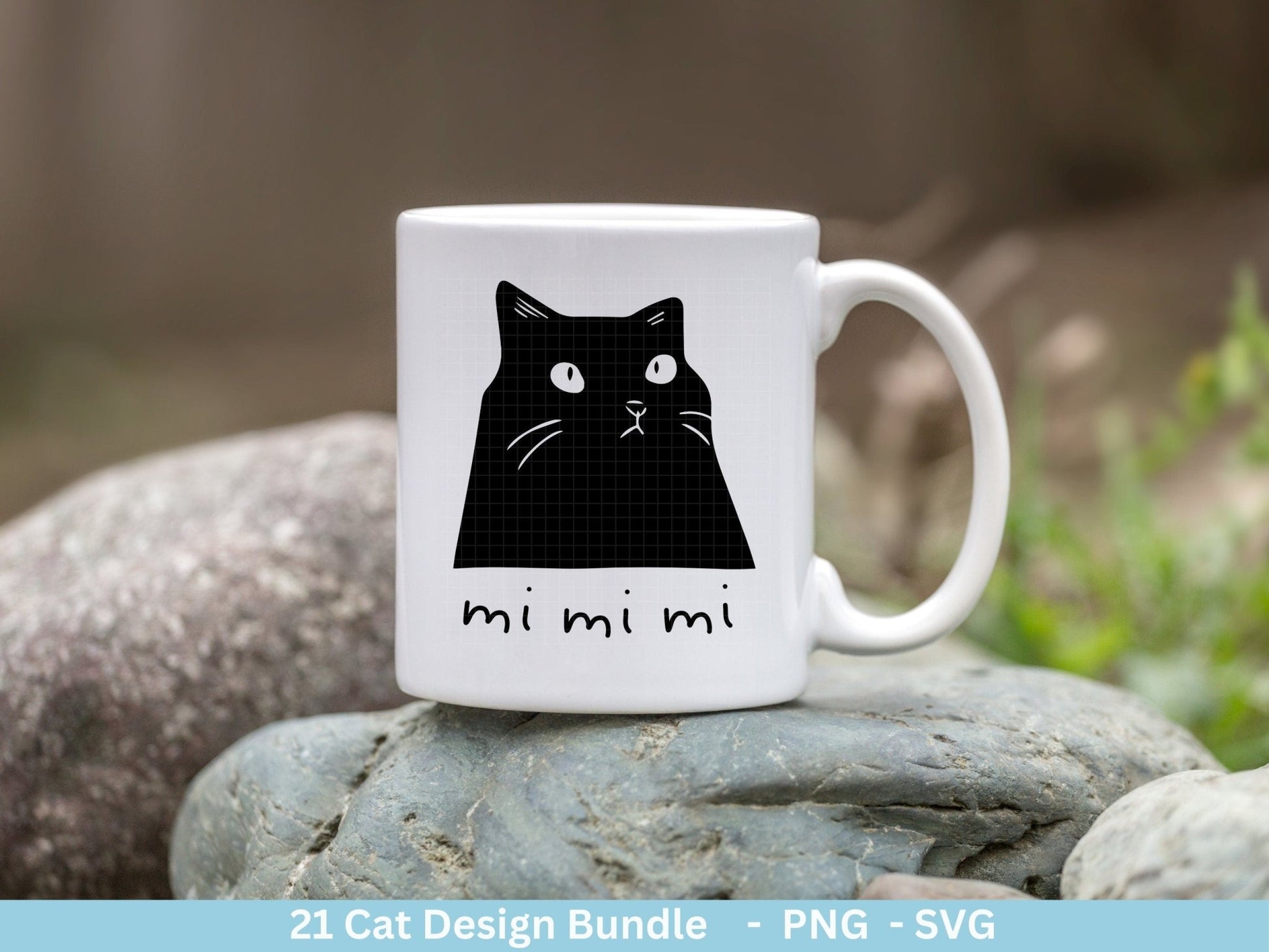 Plotterdatei Katze und Mond Phasen - Magische Katze svg, Magische Illustration svg - Katze Plotterdatei - Boho svg - Katzen SVG Bundle - EmidaDesign