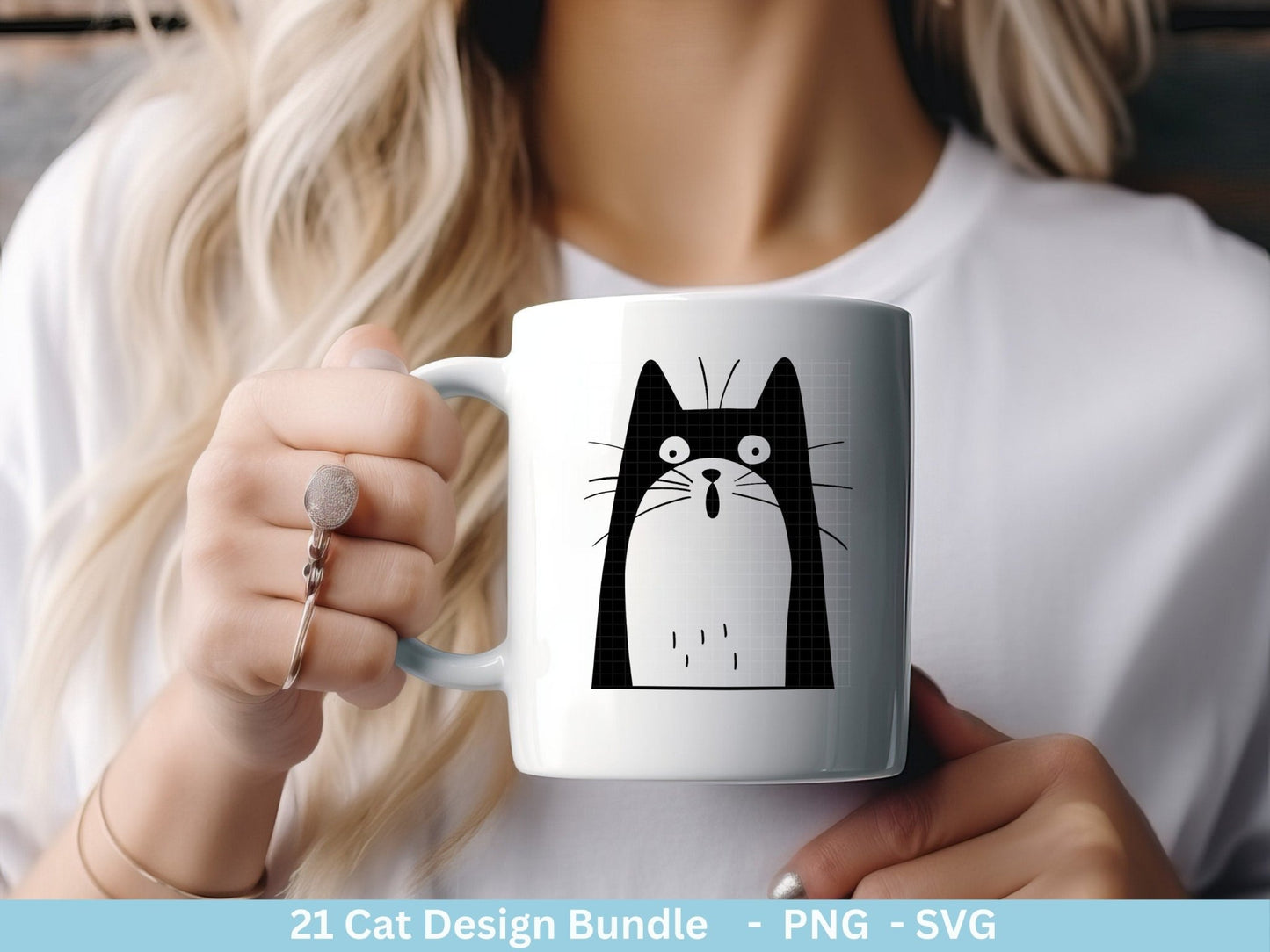 Plotterdatei Katze und Mond Phasen - Magische Katze svg, Magische Illustration svg - Katze Plotterdatei - Boho svg - Katzen SVG Bundle - EmidaDesign