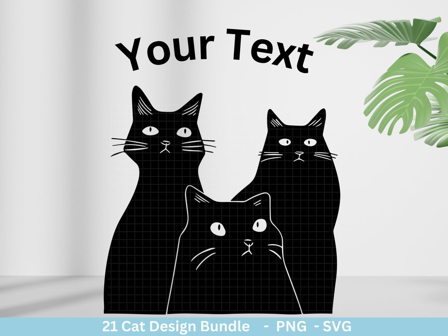 Plotterdatei Katze und Mond Phasen - Magische Katze svg, Magische Illustration svg - Katze Plotterdatei - Boho svg - Katzen SVG Bundle - EmidaDesign