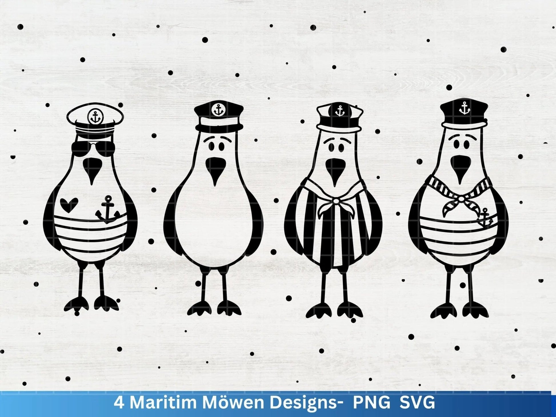 Plotterdatei Möwe - Maritim Svg Png - Moin Seemann - Möwe Maritim Svg - Willkommen im Norden Svg - Cricut Silhouette Studio - Plottern - EmidaDesign