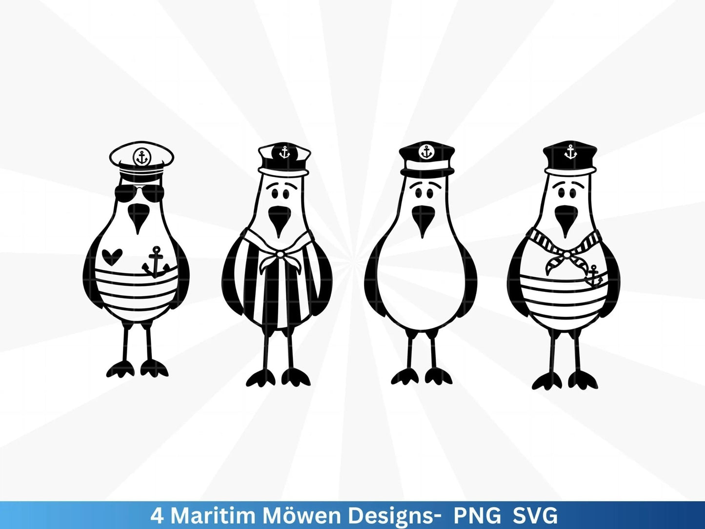 Plotterdatei Möwe - Maritim Svg Png - Moin Seemann - Möwe Maritim Svg - Willkommen im Norden Svg - Cricut Silhouette Studio - Plottern - EmidaDesign