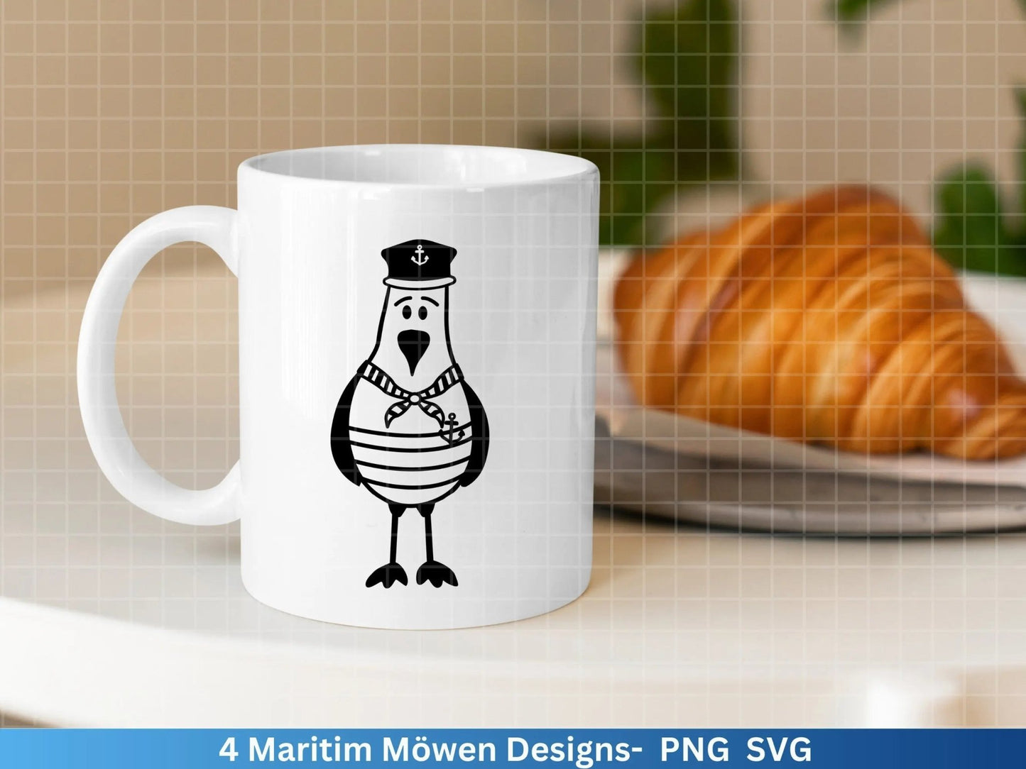 Plotterdatei Möwe - Maritim Svg Png - Moin Seemann - Möwe Maritim Svg - Willkommen im Norden Svg - Cricut Silhouette Studio - Plottern - EmidaDesign