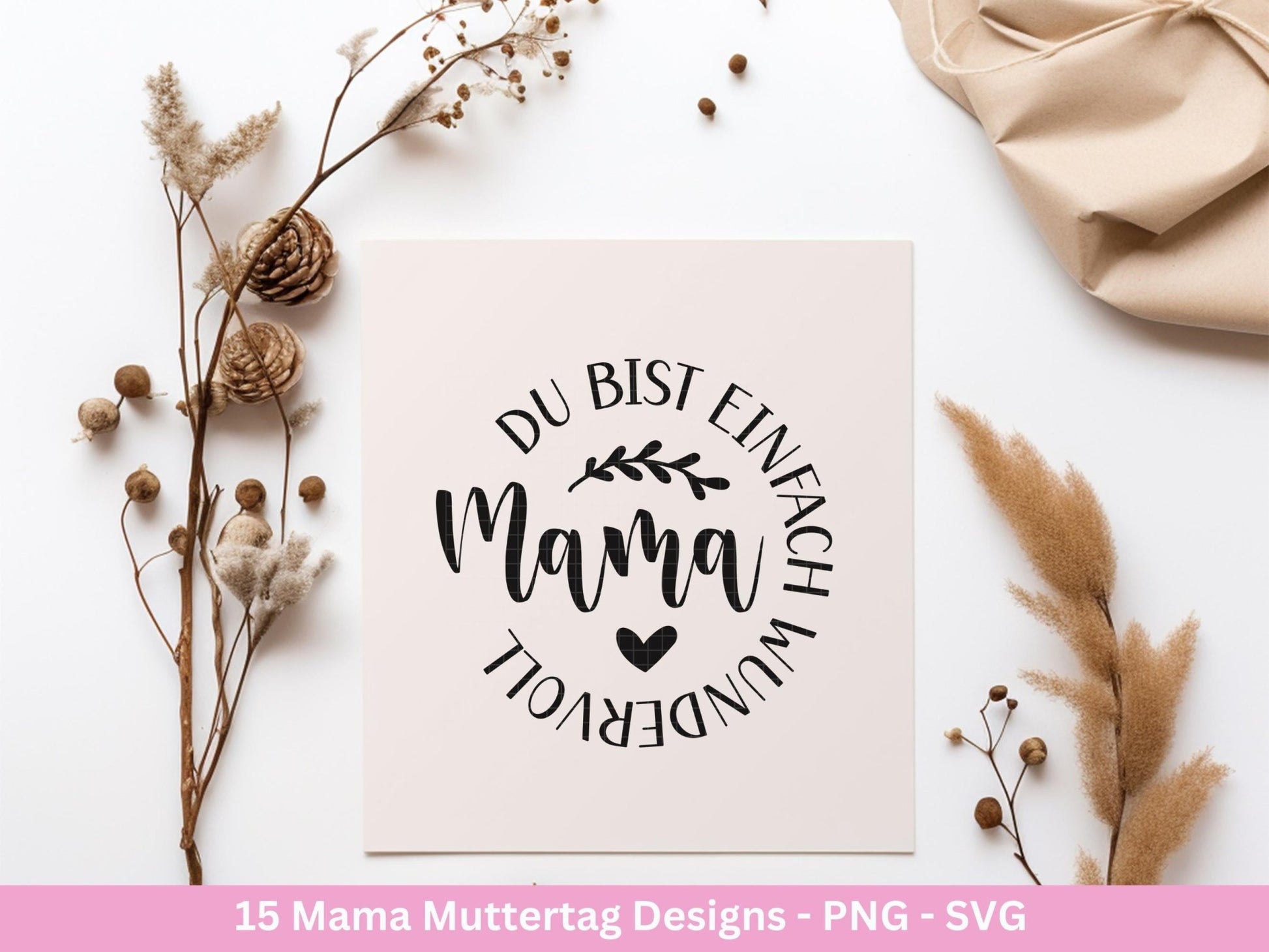 Plotterdatei Muttertag - Mama svg - Deutsche Sprüche - Herz svg - Plotterdatei Mama - Cricut svg - Laserdatei Muttertag - Geschenk Mama - EmidaDesign