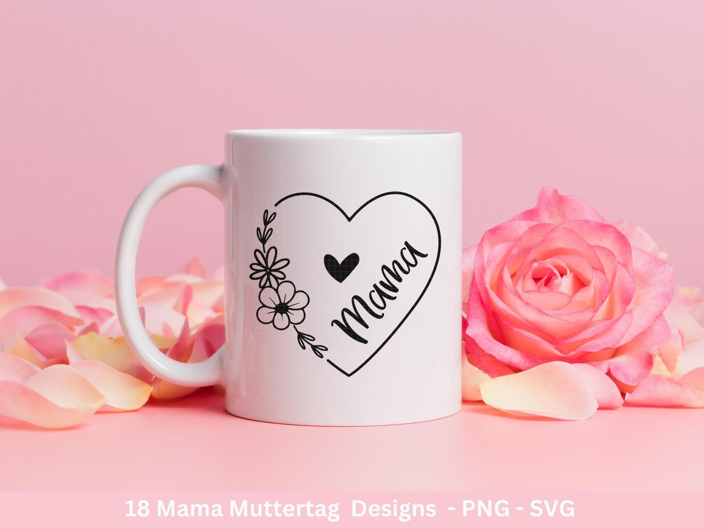 Plotterdatei Muttertag - Mama svg - Deutsche Sprüche - Herz svg - Plotterdatei Mama - Cricut svg - Laserdatei Muttertag - Geschenk Mama - EmidaDesign