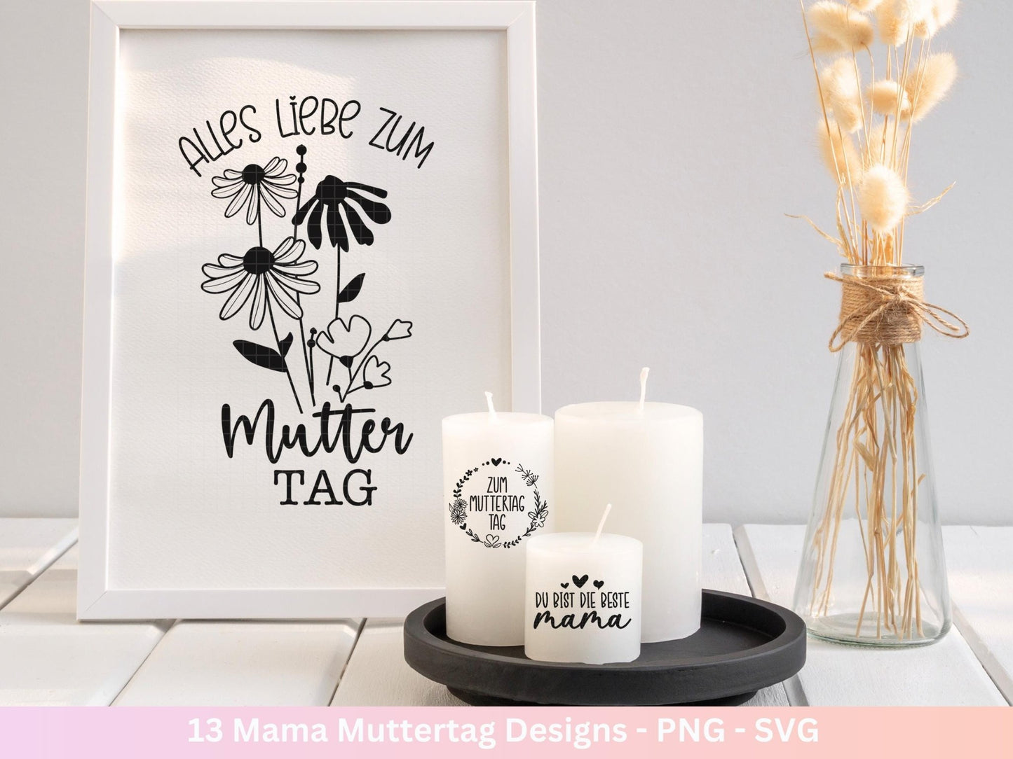 Plotterdatei Muttertag - Mama svg - Deutsche Sprüche - Herz svg - Plotterdatei Mama - Cricut svg - Laserdatei Muttertag - Geschenk Mama - EmidaDesign