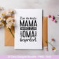 Plotterdatei Oma - Großmutter - Oma svg - Deutsche Sprüche Svg - Familie Svg - Cricut svg - Laserdatei Oma - Geschenk Oma - Muttertag Oma - EmidaDesign