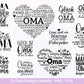 Plotterdatei Oma - Großmutter - Oma svg - Deutsche Sprüche Svg - Familie Svg - Cricut svg - Laserdatei Oma - Geschenk Oma - Muttertag Oma - EmidaDesign