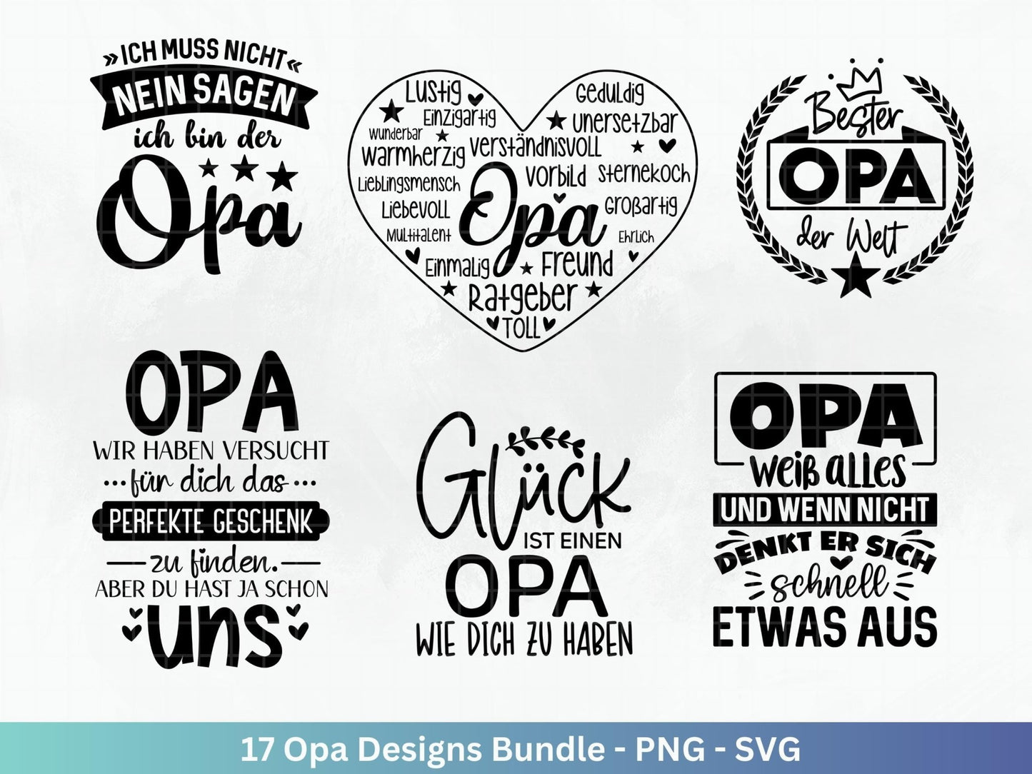 Plotterdatei Opa - Großvater - Opa svg - Deutsche Sprüche Svg - Familie Svg - Cricut svg - Laserdatei Opa - Geschenk Opa - Vatertag Opa - EmidaDesign