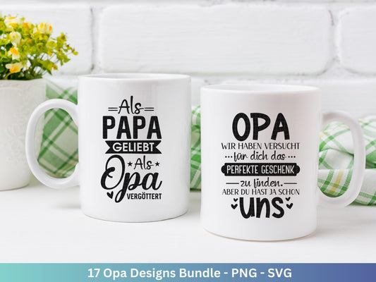 Plotterdatei Opa - Großvater - Opa svg - Deutsche Sprüche Svg - Familie Svg - Cricut svg - Laserdatei Opa - Geschenk Opa - Vatertag Opa - EmidaDesign