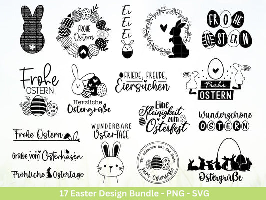 Plotterdatei Ostern - Schriftzüge Ostern - Hase Svg - Ostern Svg - Osterhase Svg - Laserdatei Ostern - Frühling Plotterdatei - Osterei Svg - EmidaDesign