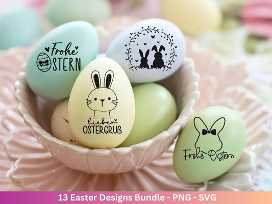 Plotterdatei Ostern - Schriftzüge Ostern - Hase Svg - Ostern Svg - Osterhase Svg - Laserdatei Ostern - Frühling Plotterdatei - Osterei Svg - EmidaDesign