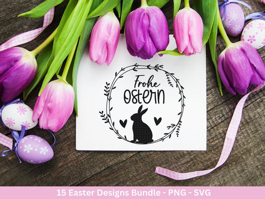 Plotterdatei Ostern - Schriftzüge Ostern - Hase Svg - Ostern Svg - Osterhase Svg - Laserdatei Ostern - Frühling Plotterdatei - Osterei Svg - EmidaDesign