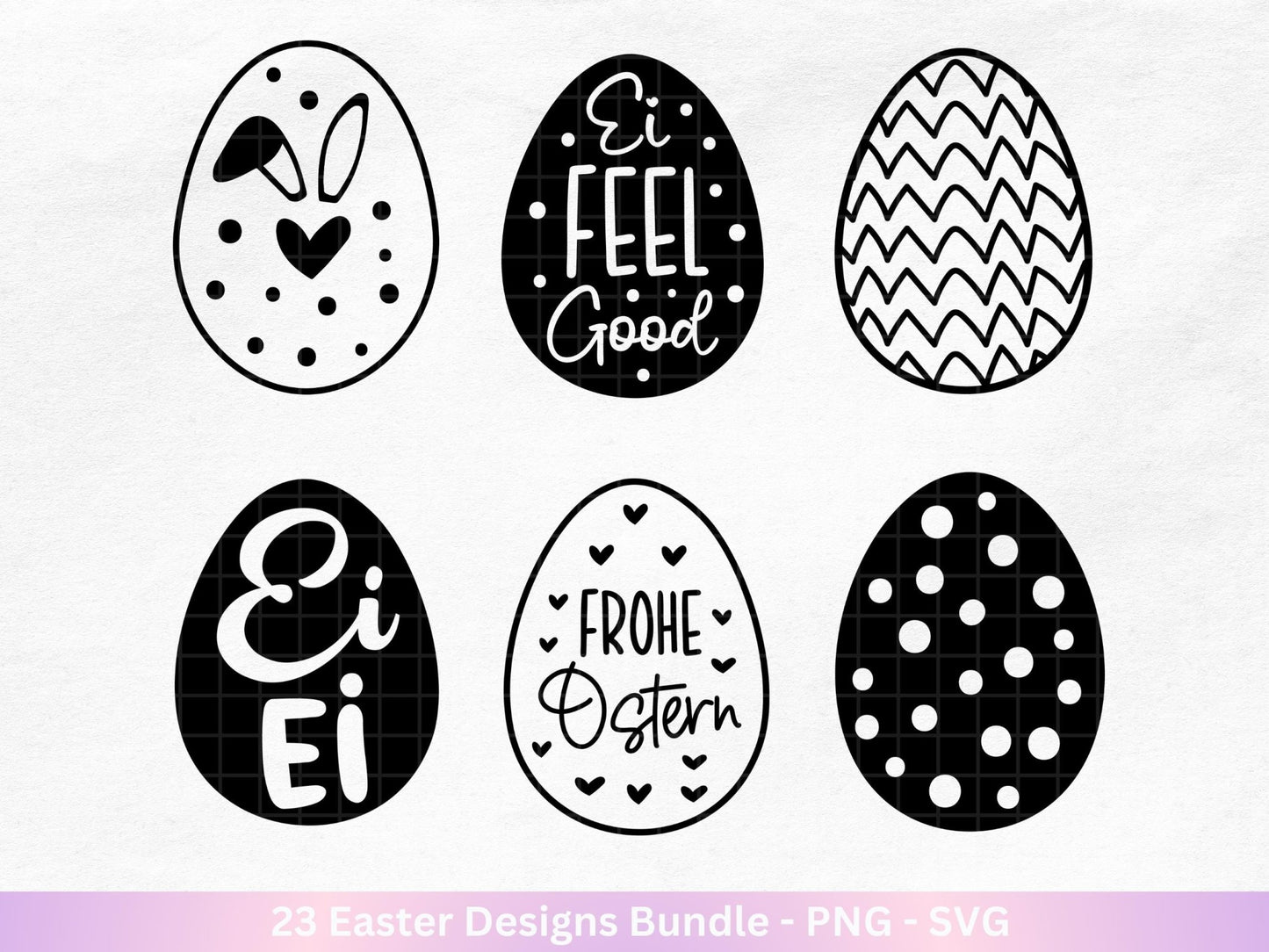 Plotterdatei Ostern - Schriftzüge Ostern - Osterei Svg - Ostern Svg - Laserdatei Ostern - Frühling Plotterdatei - Ostergeschenk Cricut - EmidaDesign