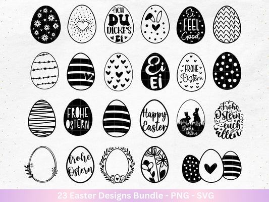 Plotterdatei Ostern - Schriftzüge Ostern - Osterei Svg - Ostern Svg - Laserdatei Ostern - Frühling Plotterdatei - Ostergeschenk Cricut - EmidaDesign