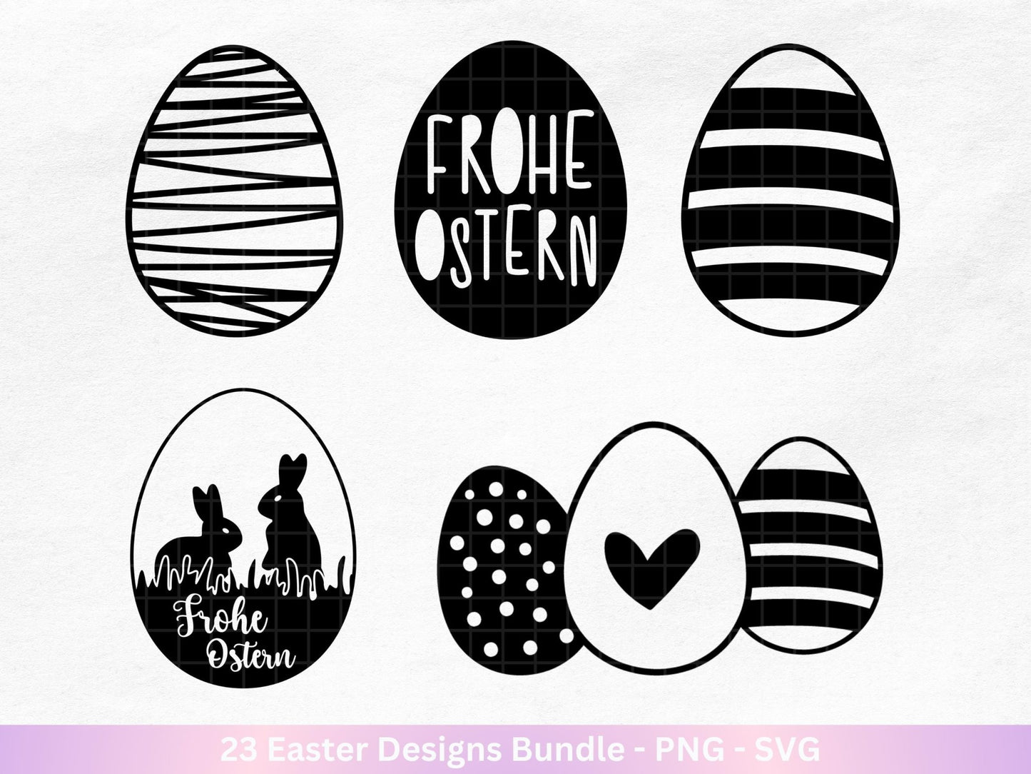 Plotterdatei Ostern - Schriftzüge Ostern - Osterei Svg - Ostern Svg - Laserdatei Ostern - Frühling Plotterdatei - Ostergeschenk Cricut - EmidaDesign