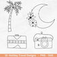 Plotterdatei Reisen svg - Camping svg- Sommer svg - Reisen svg - Urlaub svg - Boho Clipart - Moon Svg - Cricut Silhouette - Camping bus - EmidaDesign