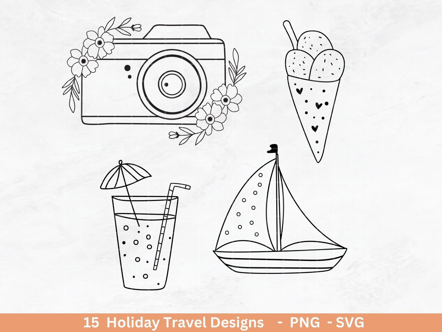 Plotterdatei Reisen svg - Camping svg- Sommer svg - Reisen svg - Urlaub svg - Boho Clipart - Moon Svg - Cricut Silhouette - Camping bus - EmidaDesign