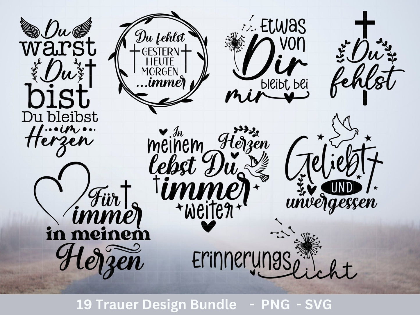 Plotterdatei Trauer - Abschied Svg - Kerzen Sprüche Trauer - Grablichter Sprüche deutsch - Du fehlst svg - Trostlicht svg - Abschied nehmen - EmidaDesign