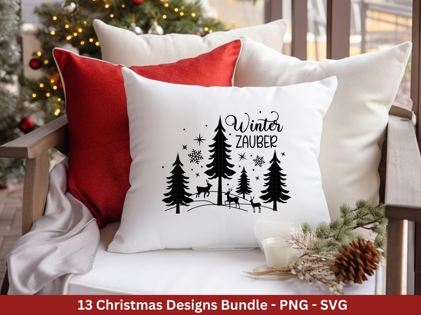 Plotterdatei Weihnachten - Frohe Weihnachten svg - Deutsche Weihnachtssprüche - Laserdatei Weihnachten - Winterzauber - Winter svg - Cricut - EmidaDesign