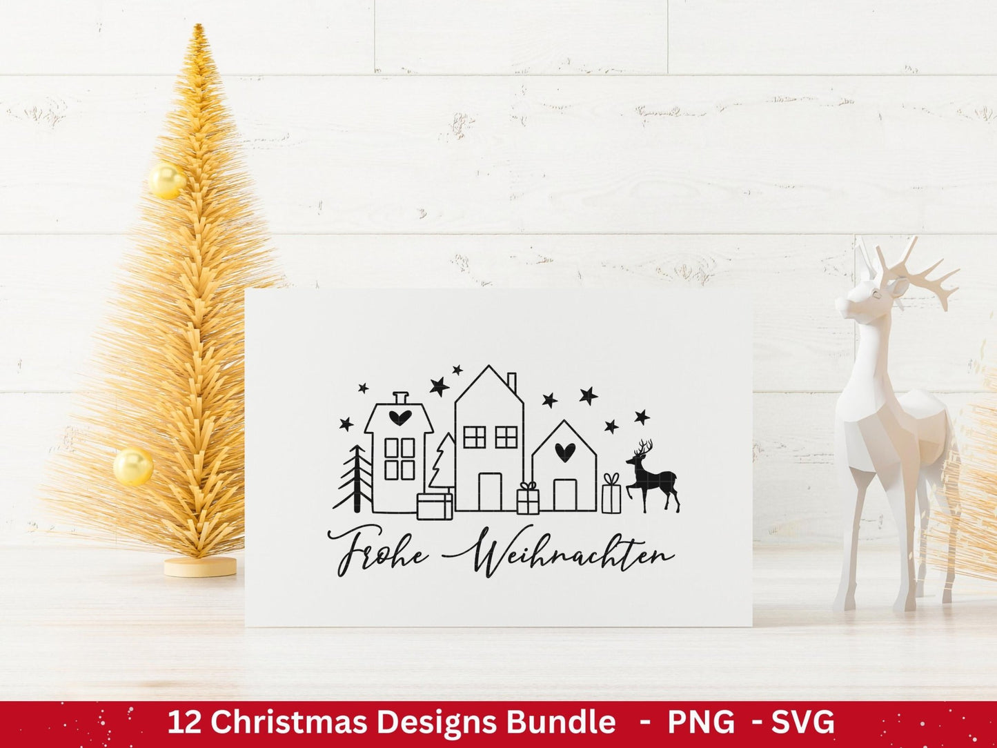 Plotterdatei Weihnachten - Frohe Weihnachten svg - Schriftzüge Weihnachten deutsch - Cricut svg - Weihnachten svg - Laserdatei Weihnachten - EmidaDesign