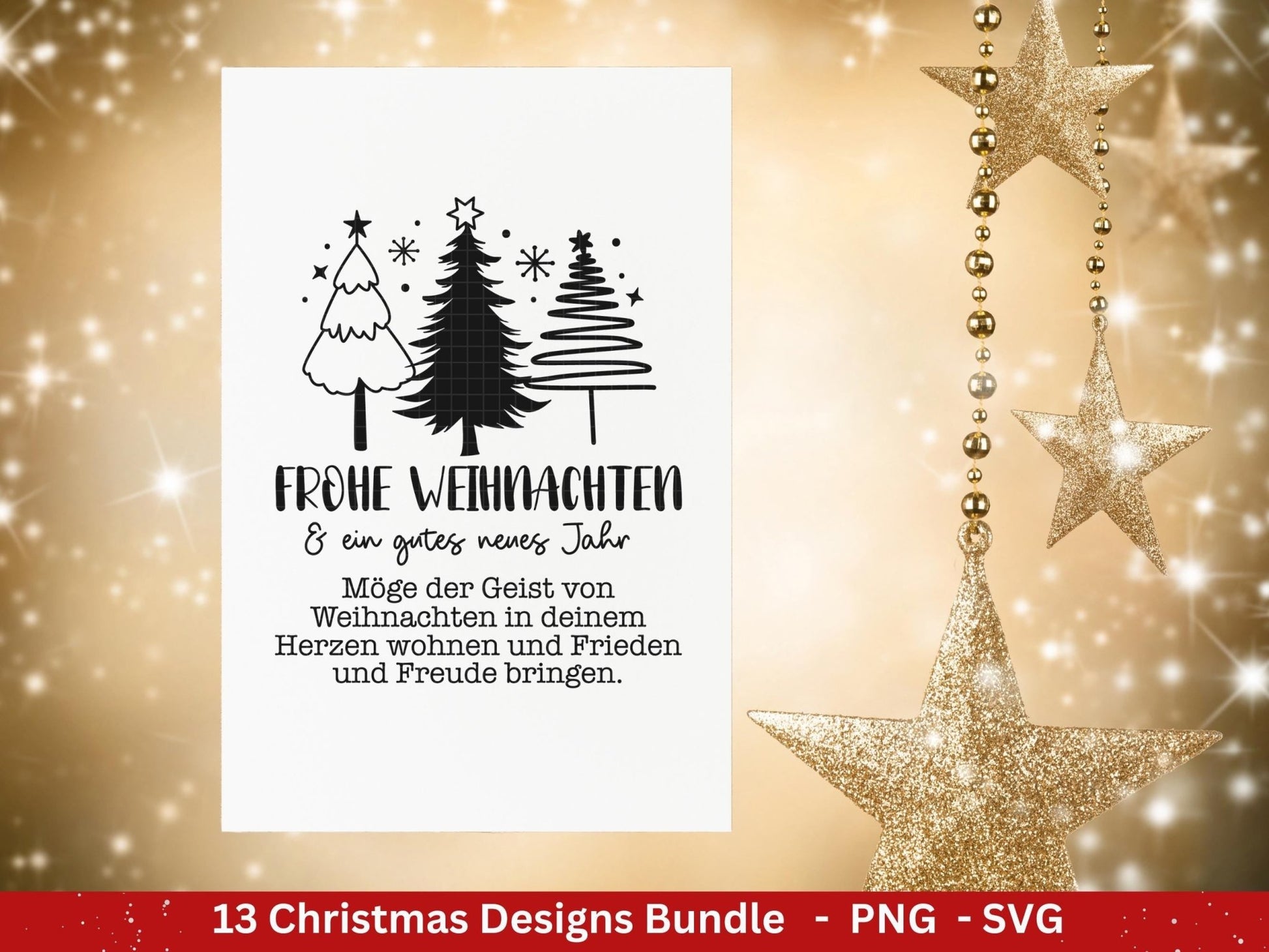 Plotterdatei Weihnachten - Frohe Weihnachten svg - Schriftzüge Weihnachten deutsch - Hirsch svg - Weihnachtshäuser svg - Winterzeit - Cricut - EmidaDesign