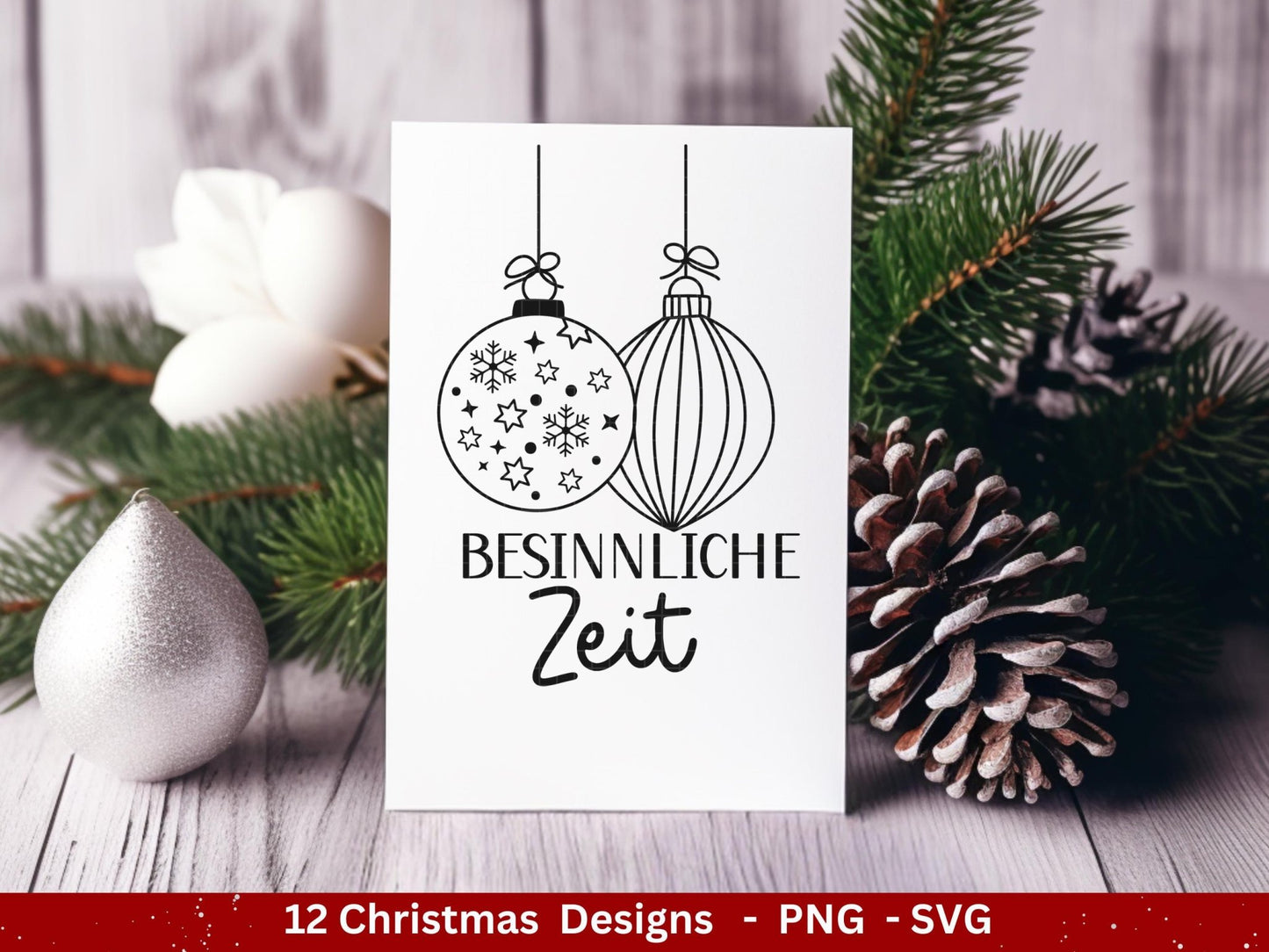 Plotterdatei Weihnachten - Frohe Weihnachten svg - Schriftzüge Weihnachten deutsch - Silhouette Cricut - Hirsch svg - Laserdatei Weihnachten - EmidaDesign