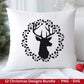 Plotterdatei Weihnachten - Frohe Weihnachten svg - Schriftzüge Weihnachten deutsch - Silhouette Cricut - Hirsch svg - Laserdatei Weihnachten - EmidaDesign