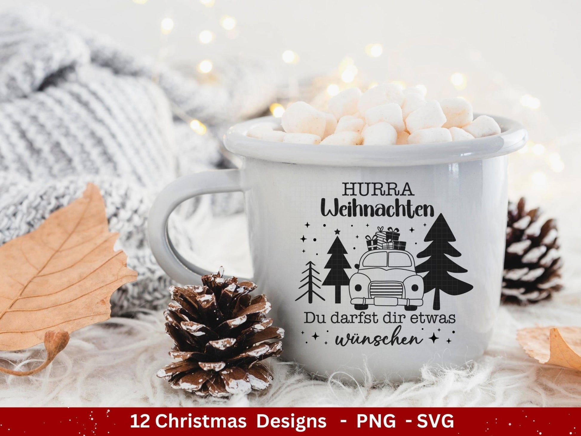 Plotterdatei Weihnachten - Frohe Weihnachten svg - Schriftzüge Weihnachten deutsch - Silhouette Cricut - Hirsch svg - Laserdatei Weihnachten - EmidaDesign