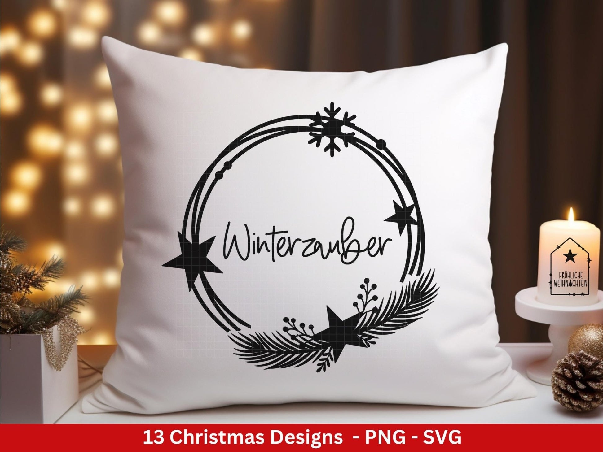 Plotterdatei Weihnachten - Frohe Weihnachten svg - Schriftzüge Weihnachten deutsch - Silhouette Cricut - Weihnachtshäuser svg - Tannenbaum - EmidaDesign