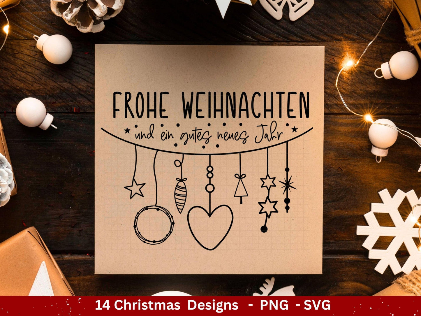 Plotterdatei Weihnachten - Frohe Weihnachten svg - Schriftzüge Weihnachten deutsch - Silhouette Cricut - Weihnachtshäuser svg - Tannenbaum - EmidaDesign