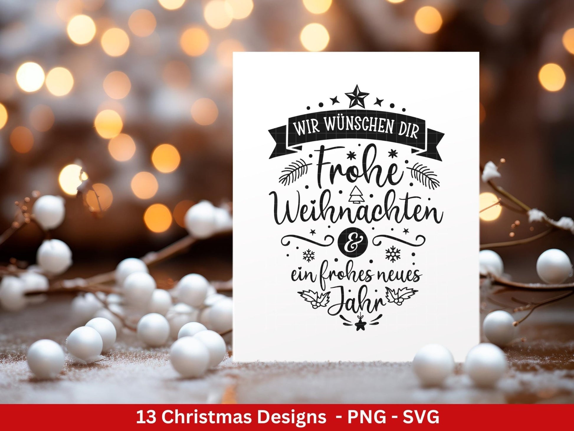 Plotterdatei Weihnachten - Frohe Weihnachten svg - Schriftzüge Weihnachten deutsch - Silhouette Cricut - Weihnachtshäuser svg - Tannenbaum - EmidaDesign