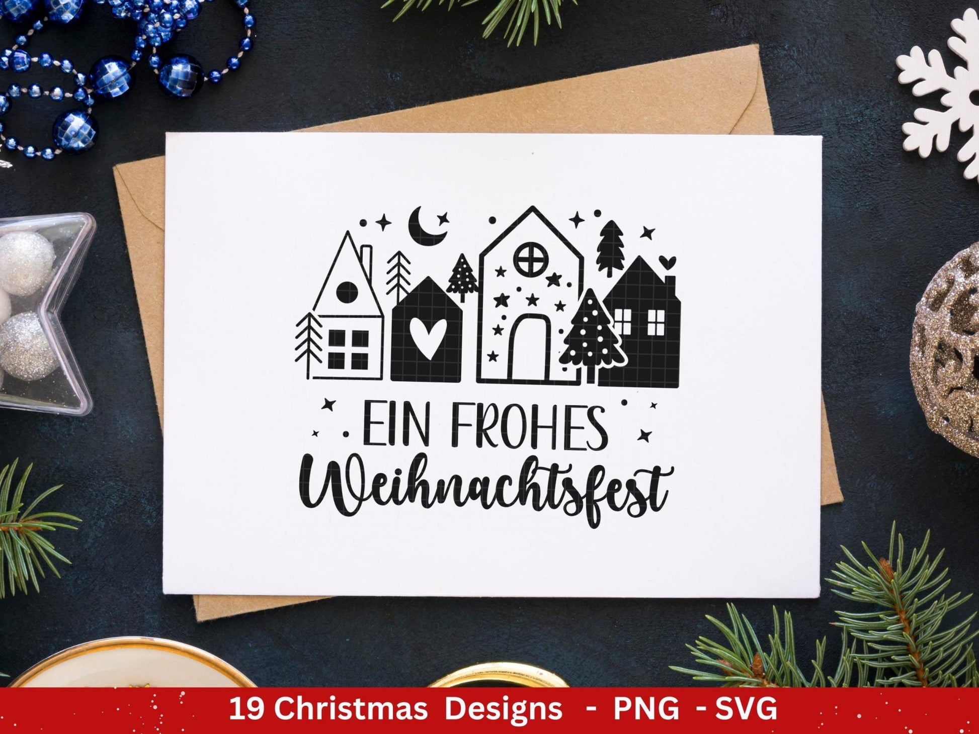 Plotterdatei Weihnachten - Frohe Weihnachten svg - Schriftzüge Weihnachten deutsch - Silhouette Cricut - Wichtel svg - Laserdatei Weihnachten - EmidaDesign