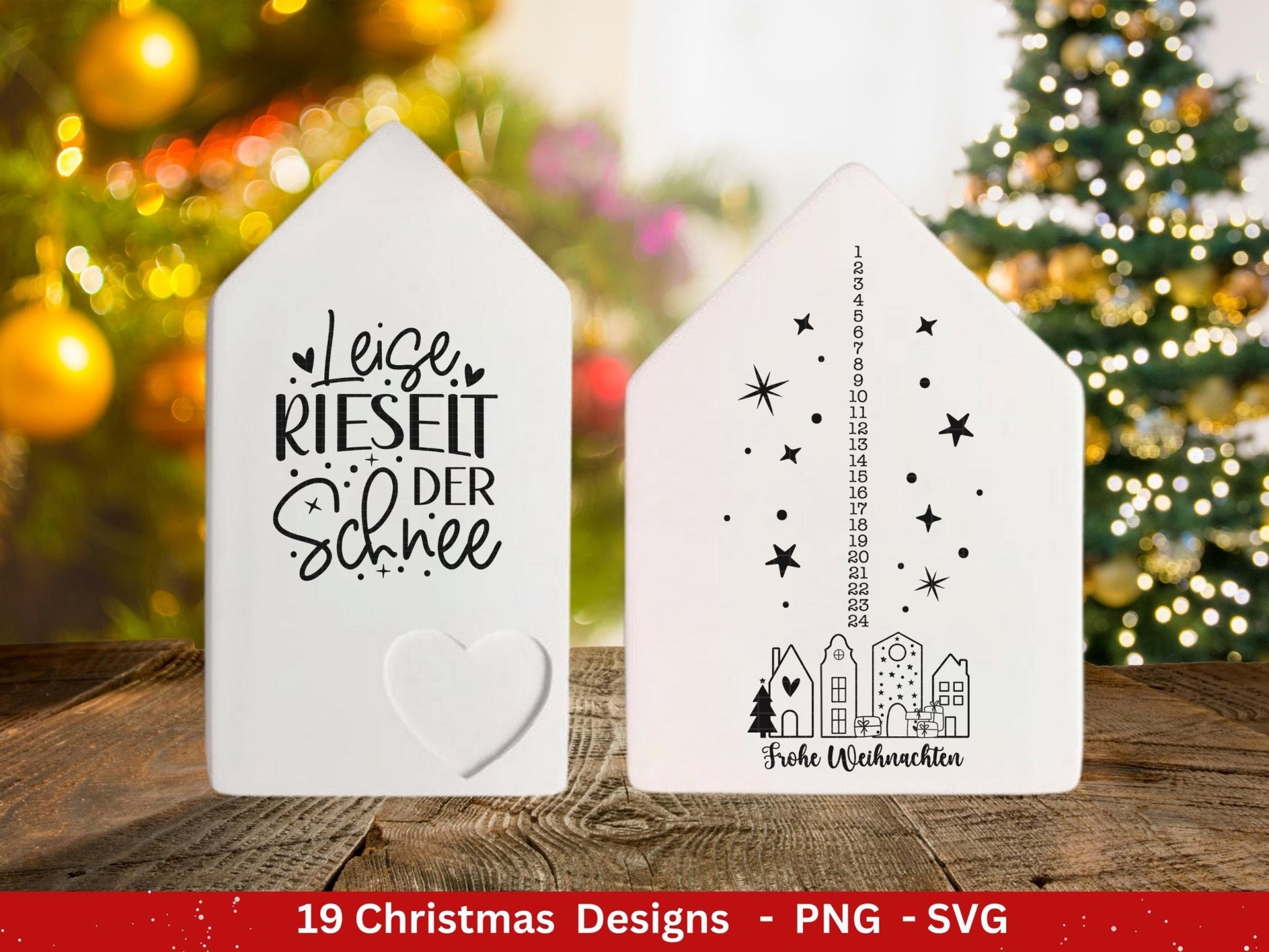 Plotterdatei Weihnachten - Frohe Weihnachten svg - Schriftzüge Weihnachten deutsch - Silhouette Cricut - Wichtel svg - Laserdatei Weihnachten - EmidaDesign