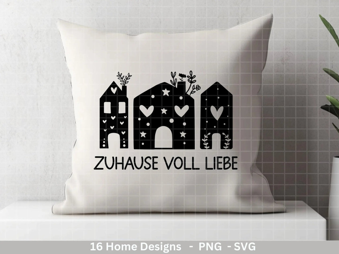 Plotterdatei Weihnachten Häuser svg - Zuhause Schriftzug Sprüche svg - Home Plotterdatei - Cricut Silhouette Studio Plotterdatei - EmidaDesign