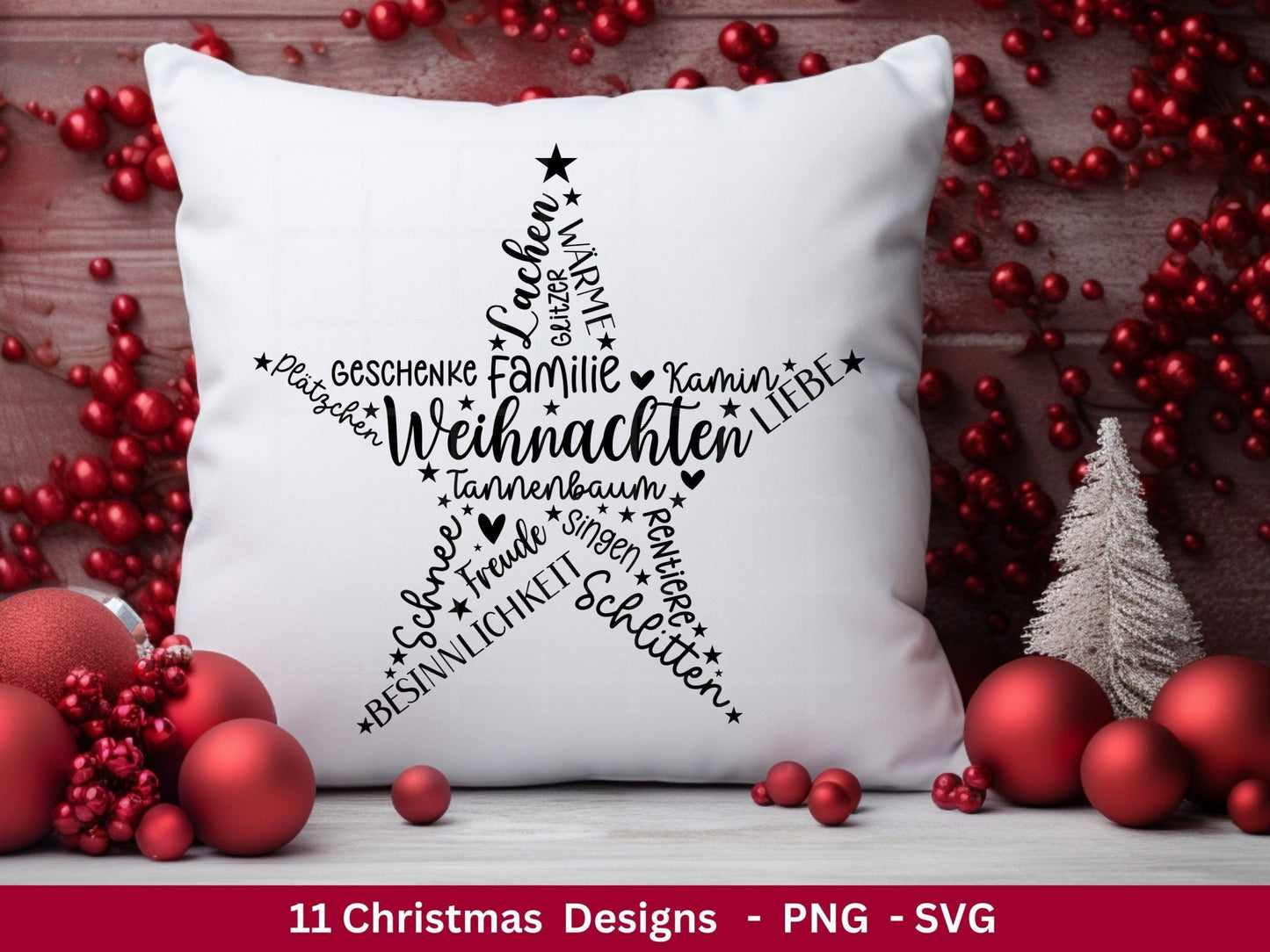 Plotterdatei Weihnachten - Plotterdatei Sprüche - Schriftzüge Weihnachten deutsch - Weihnachten svg - Laserdatei Weihnachten - Cricut - EmidaDesign