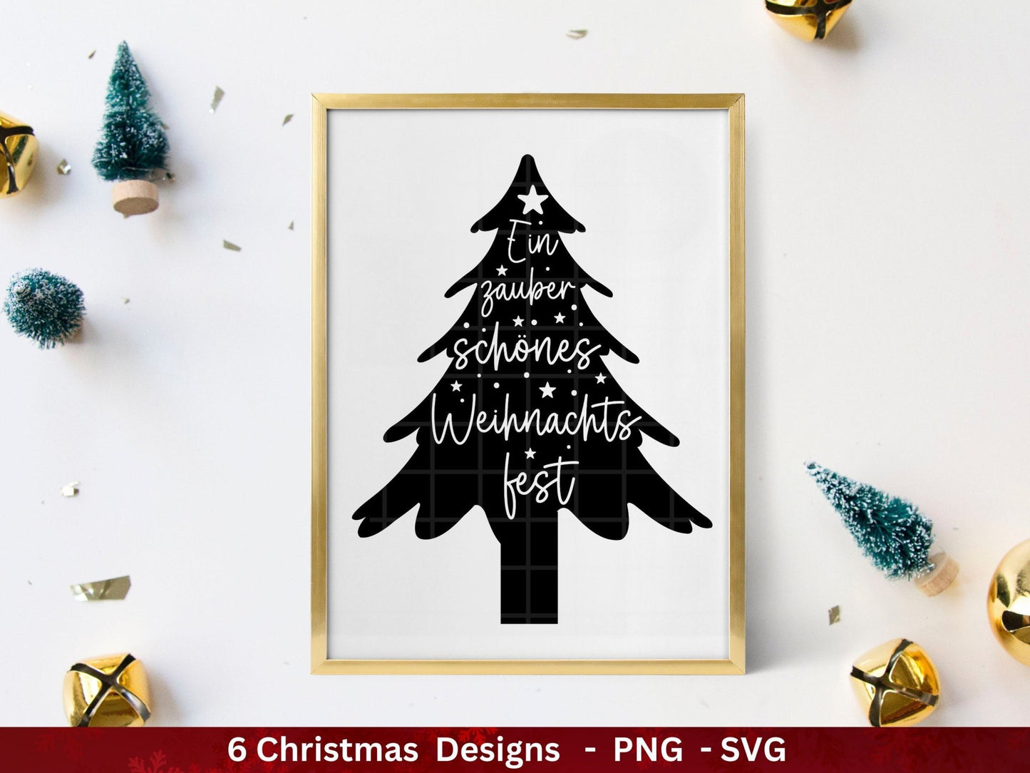 Plotterdatei Weihnachten - Tannenbaum Svg - Schriftzüge Weihnachten deutsch - Silhouette Cricut - Weihnachtsbaum Svg - Weihnachten svg - EmidaDesign