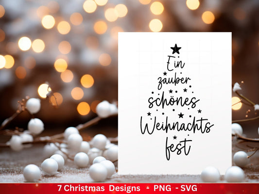 Plotterdatei Weihnachten - Tannenbaum Svg - Schriftzüge Weihnachten deutsch - Silhouette Cricut - Weihnachtsbaum Svg - Weihnachten svg - EmidaDesign