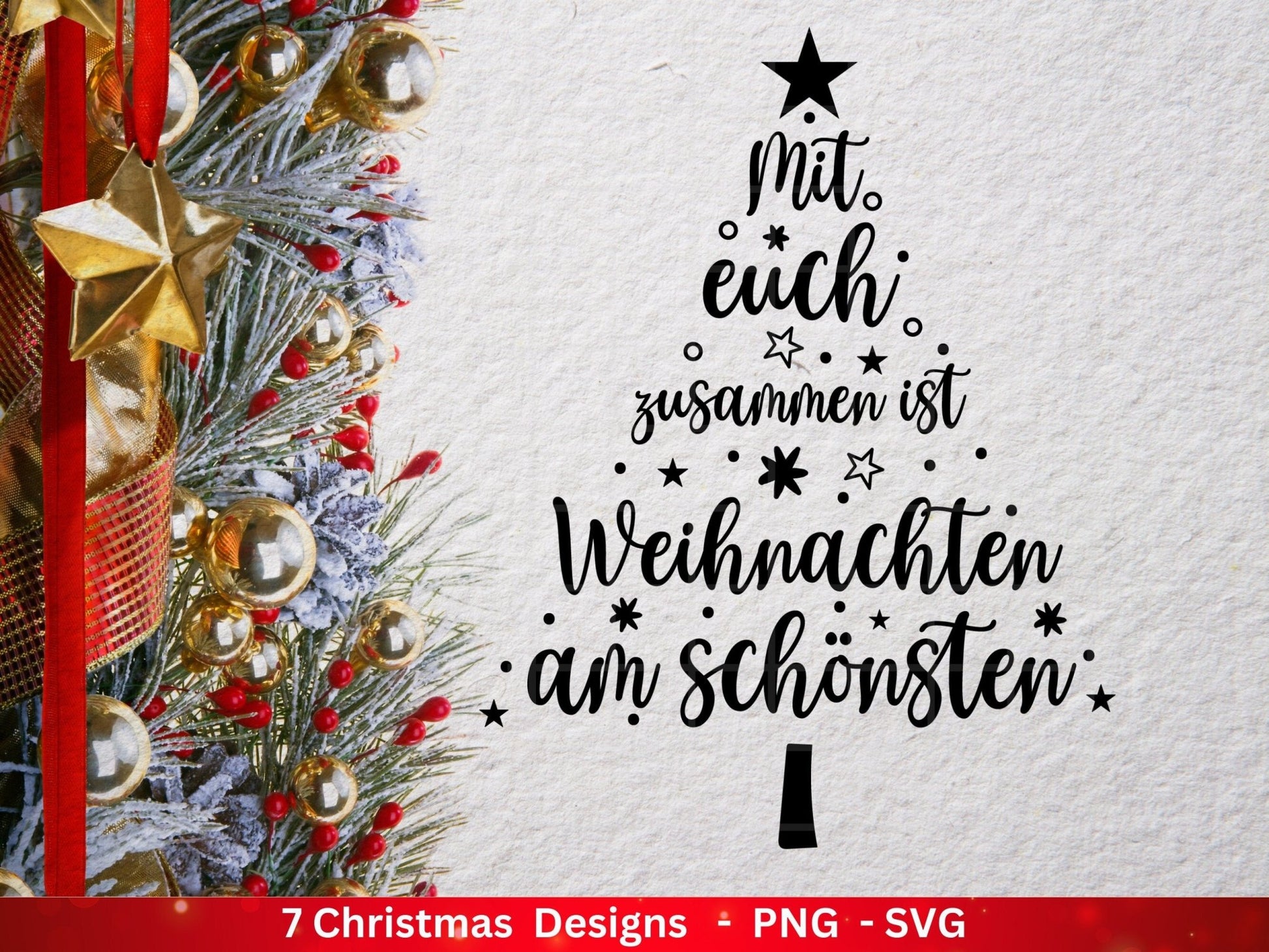 Plotterdatei Weihnachten - Tannenbaum Svg - Schriftzüge Weihnachten deutsch - Silhouette Cricut - Weihnachtsbaum Svg - Weihnachten svg - EmidaDesign