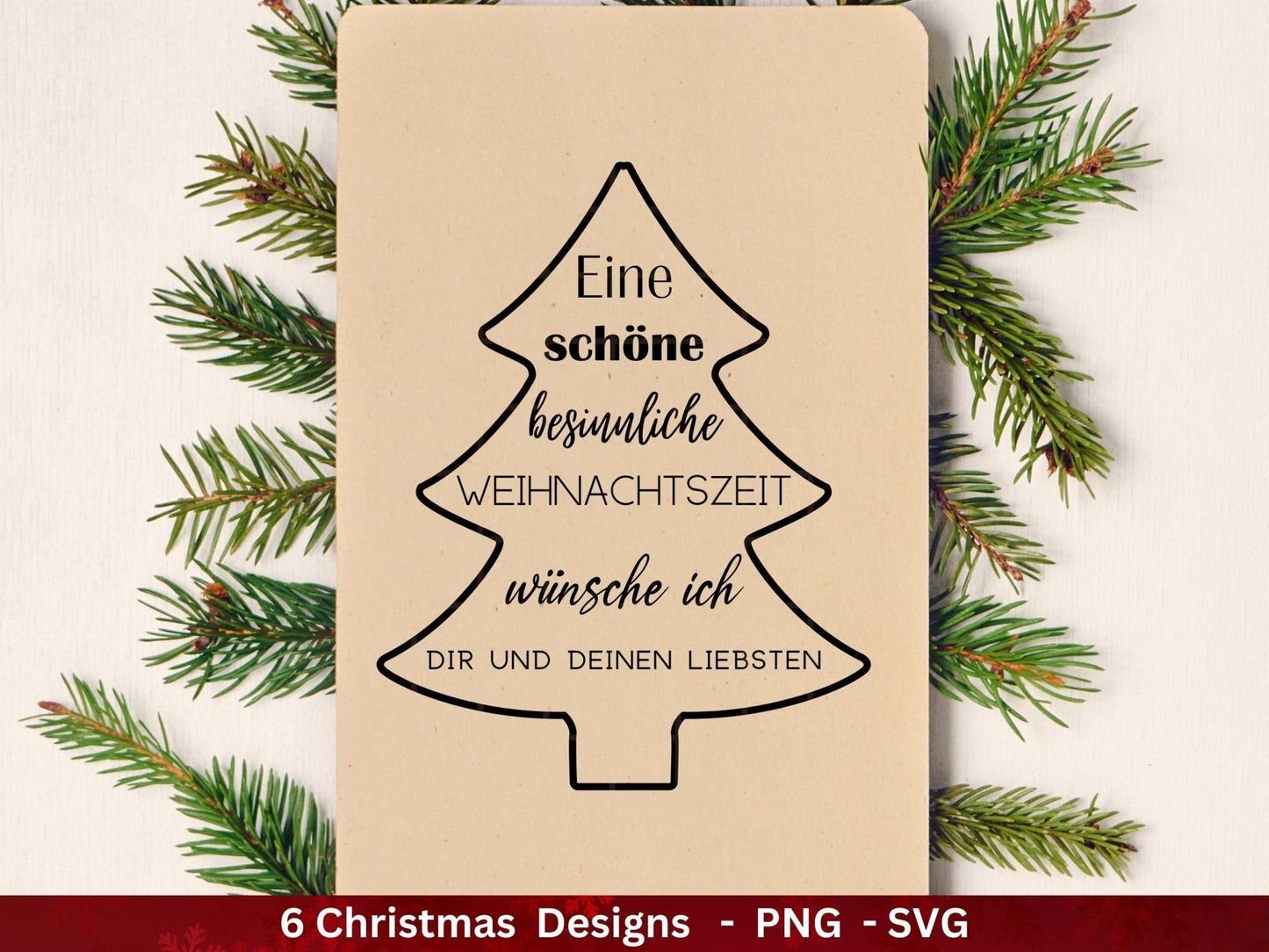 Plotterdatei Weihnachten - Tannenbaum Svg - Schriftzüge Weihnachten deutsch - Silhouette Cricut - Weihnachtsbaum Svg - Weihnachten svg - EmidaDesign